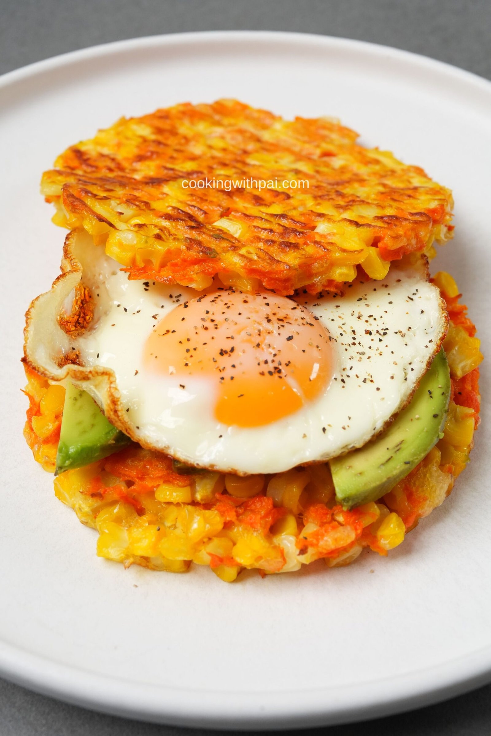 Corn & Carrot Breakfast Stack